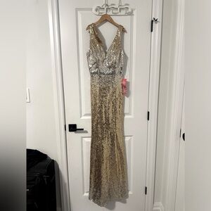 Brand new!! Prom/ Fancy Gold Dress or Gown